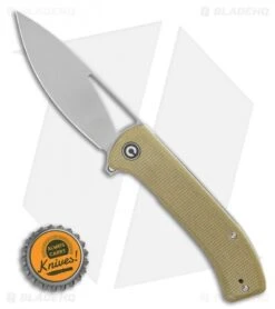 CIVIVI Riffle Liner Lock Knife Olive Micarta (3.5" Stonewash) C2024B -SOG Store CIVIVI Riffle Liner Lock Knife Olive Micarta 3.5 Stonewash C2024B BHQ 120367 LS Bottlecap