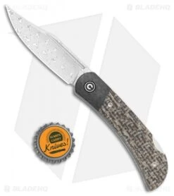 CIVIVI Rustic Gent Lock Back Knife Matrix Micarta/CF (2.97" Damascus) C914DS-2 -SOG Store CIVIVI Rustic Gent LB Matrix Micarta CF Damascus C914DS 2 BHQ 109016 jr bottlecap