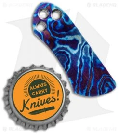 CMF Metalworks Heated Timascus Spyderco Pocket Clip - Blue/Purple -SOG Store CMF Metalworks Heated Timascus Spyderco Pocket Clip Blue Purple BHQ 74695 jr bottlecap