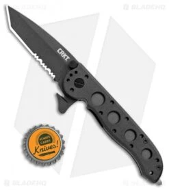 CRKT Carson M16-12ZLEK Tanto Flipper Knife Zytel (3" Black Serr) -SOG Store CRKT Carson M16 12ZLEK Tanto Zytel Black Serr BHQ 9882 jr bottlecap