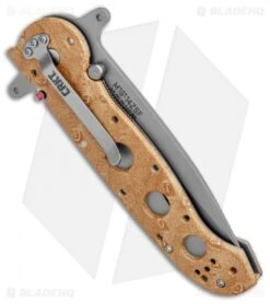 CRKT Carson M16-14ZSF Tanto Flipper Knife Desert Tan (3.875" Bead Blast Serr) -SOG Store CRKT Carson M16 14ZSF Tanto Desert Tan BB Serr BHQ 7950 jr side