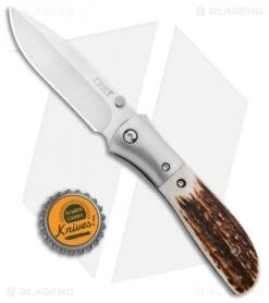 CRKT Carson M4-02 Stag Spring Assisted Knife (3.25" Satin) M4-02S 7 CRKT Carson M4-02 Stag Spring Assisted Knife (3.25" Satin) M4-02S -SOG Store CRKT Carson M4 02S Stag SA Satin BHQ 7036 jr bottlecap