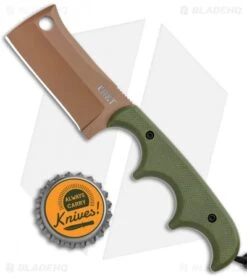 CRKT Folts Desert Warrior Minimalist Cleaver Neck Knife (2.1" Copper D2) -SOG Store CRKT Folts Minimalist Cleaver Neck Knife OD Green G 10 Copper BHQ 114000 jr bottlecap