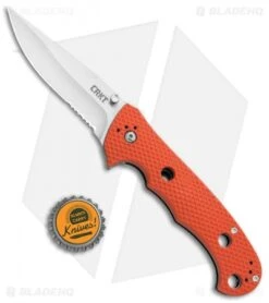 CRKT Hammond Cruiser LAWKS Liner Lock Knife Orange (3.75" Satin Serr) 7914OR -SOG Store CRKT Hammond Cruiser Orange Serr CR7914OR BHQ 87149 jr bottlecap 2