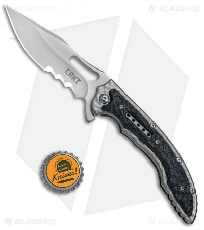 CRKT Ikoma Fossil Frame Lock Knife Black G-10 (3.96" Satin) 5473 4 CRKT Ikoma Fossil Frame Lock Knife Black G-10 (3.96" Satin) 5473 - Image 4