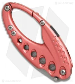 CRKT Lumabiner Pink Liner Lock Knife W/ L.E.D Light (1.6" Bead Blast) -SOG Store CRKT Lumabiner Pink LED light bb BHQ 69069 er side