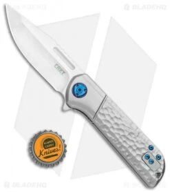CRKT Mah Lanny Spring Assisted Liner Lock Knife Aluminum (3.2" Satin) 6525 -SOG Store CRKT Mah Lanny SA LL Aluminum Satin 6525 BHQ 119355 jr bottlecap