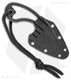 CRKT Owlet Fixed Blade Neck Knife Skeletonized (2.125" Black Stonewash) 2716 -SOG Store CRKT Owlet Neck Skeletonized Black SW 2716 BHQ 103912 jr sheath