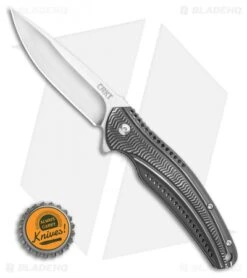 CRKT Ripple Liner Lock Knife Black Aluminum (3.125" Satin) K415KXP -SOG Store CRKT Ripple Liner Lock Knife Black Aluminum 3.125 Satin K415KXP BHQ 11407LS Bottlecap