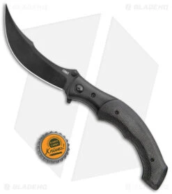 CRKT Ritual Spring Assisted Knife Black Micarta (4.37" Black 14C28N) 7471K -SOG Store CRKT SA Black Resin Infused Fiber Black BHQ 176877 jr bottlecap