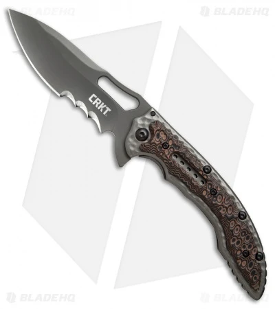 CRKT Ikoma Fossil Frame Lock Knife (3.96" Gray Serr) 5471K 1 CRKT Ikoma Fossil Frame Lock Knife (3.96" Gray Serr) 5471K