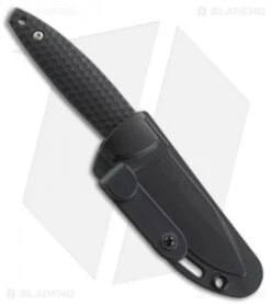 CRKT Lucas Burnley Aux Fixed Blade Knife Black (3.5" Satin) 1200 -SOG Store CRKT lucas burnley aux black satin 1200 BHQ 51813 er sheath