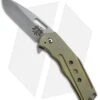 Doc Shiffer Bulletproof V2 Frame Lock Knife Green Ti Grooves (3" Stonewash)