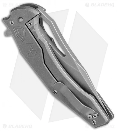 Ferrum Forge Gavko Spinner Flipper Knife CA Atlantian Plates Ti (3.5" Stonewash) 3 Ferrum Forge Gavko Spinner Flipper Knife CA Atlantian Plates Ti (3.5" Stonewash) - Image 3
