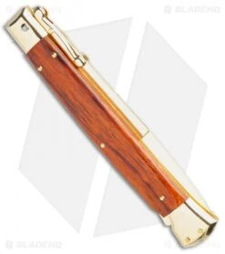 Frank B 11" Italian Stiletto Swinguard Bayonet Knife Cocobolo (5" Gold) -SOG Store Frank B 11in Italian Swinguard Bayo Cocobolo Gold BHQ 51921 jr side