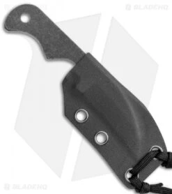 Fred Perrin Le Peeler Fixed Blade Neck Knife (2.5" Black Stonewash) -SOG Store Fred Perrin Le Peeler Black SW FRD1901 BHQ 112008 jr sheath