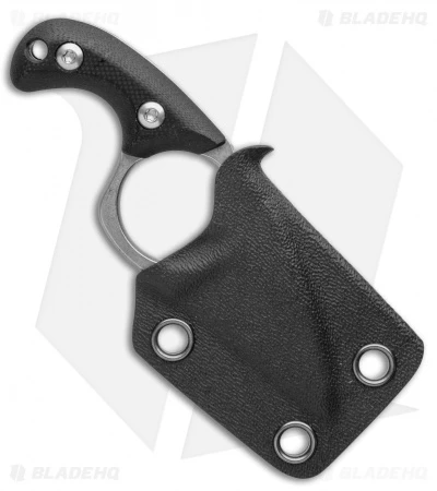 Fred Perrin Shorty Neck Knife Black G-10 (2.25" Stonewash) 3 Fred Perrin Shorty Neck Knife Black G-10 (2.25" Stonewash) - Image 3