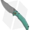 Gavko Custom Snubnose Frame Lock Green Ti (3.6" Acid Stonewash)