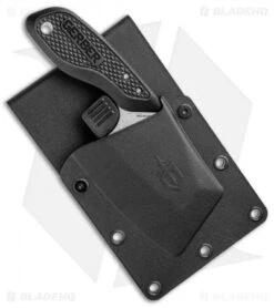 Gerber Tri-Tip Mini Cleaver Fixed Blade Knife Black Al (2" Black) -SOG Store Gerber Tri Tip Mini Cleaver Black SW 30 001693 BHQ 94219 jr sheath