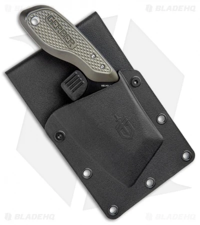 Gerber Tri-Tip Mini Cleaver Fixed Blade Knife Green (2" Black) 3 Gerber Tri-Tip Mini Cleaver Fixed Blade Knife Green (2" Black) - Image 3