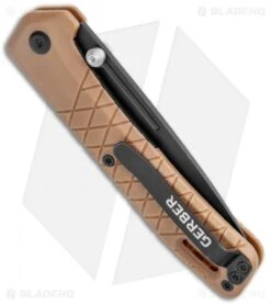 Gerber Zilch Linerlock Knife Coyote Brown FRN (3.1" Black) 30-001880 -SOG Store Gerber Zilch LL Coyote GFN Black BHQ 120836 jr side