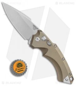 Hogue Knives EX-A05 Spear Point Automatic Knife FDE (3.5" Stonewash) 34534 7 Hogue Knives EX-A05 Spear Point Automatic Knife FDE (3.5" Stonewash) 34534 -SOG Store Hogue Auto FDE spear point tumble BHQ 80671 er bottlecap