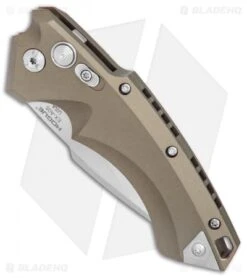 Hogue Knives EX-A05 Spear Point Automatic Knife FDE (3.5" Stonewash) 34534 6 Hogue Knives EX-A05 Spear Point Automatic Knife FDE (3.5" Stonewash) 34534 -SOG Store Hogue Auto FDE spear point tumble BHQ 80671 er spine