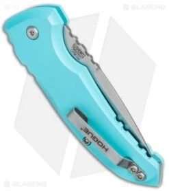 Hogue Knives A01 Microswitch Automatic Knife Aqua Blue (2.6" Stonewash) 24113 6 Hogue Knives A01 Microswitch Automatic Knife Aqua Blue (2.6" Stonewash) 24113 -SOG Store Hogue Knives A01 Microswitch Auto Aqua Blue SW 24113 BHQ 78508 jr side