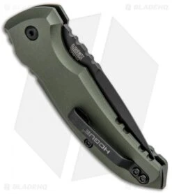 Hogue Knives A01 Microswitch Automatic Knife OD Green (2.6" Black) 24111 -SOG Store Hogue Knives A01 Microswitch Auto OD Green Black 24111 BHQ 95382 jr side