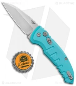 Hogue Knives A01 Microswitch Wharncliffe Automatic Knife Aqua (2.6" SW) 24103 -SOG Store Hogue Knives A01 Microswitch Wharncliffe Auto Aqua SW 24103 BHQ 92702 jr bottlecap