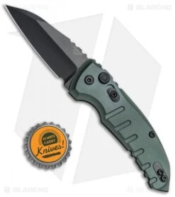 Hogue Knives A01 Microswitch Wharncliffe Automatic Knife OD Green (2.6" Black) -SOG Store Hogue Knives A01 Microswitch Wharncliffe Auto OD Green Black 24101 EXLKRL BHQ 79351 jr bottlecap