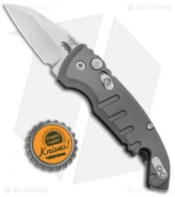 Hogue Knives CA Legal A01 Microswitch Wharncliffe Automatic Knife Gray (1.8" SW) -SOG Store Hogue Knives CA Legal A01 Microswitch Wharncliffe Auto Gray SW 24142 BHQ 81358 jr bottlecap