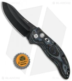 Hogue Knives EX-A04 Automatic Knife Black/Gray G-Mascus (3.5" Black) 34439 -SOG Store Hogue Knives EX A04 Auto Black Gray G Mascus Black 34439 BHQ 91394 jr bottlecap