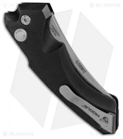 Hogue Knives EX-A05 Wharncliffe Automatic Knife Black (3.5" Stonewash) 34520 -SOG Store Hogue Knives EX A05 Wharncliffe Auto Black SW 34520 BHQ 100447 jr side