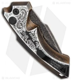 Hogue Knives/Outlaw Ordnance/Manspot X5 Automatic Knife (4" Bronze) Exclusive -SOG Store Hogue Knives X5 Spear Point Automatic Knife 3.25in Bronze Manspot Exclusive 34591 EXLBHQ BHQ 107276 LS Side