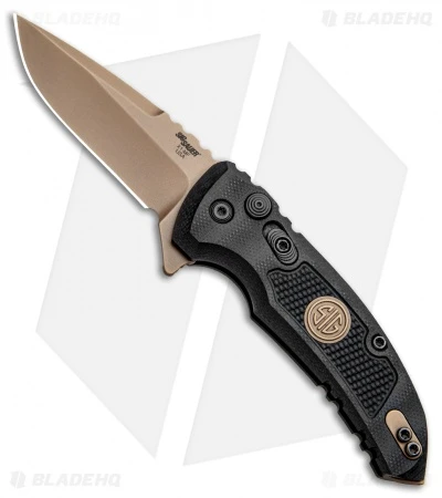 Hogue Sig Sauer X1 Microflip Drop Point Flipper Knife Black G10 (2.6" FDE) 1 Hogue Sig Sauer X1 Microflip Drop Point Flipper Knife Black G10 (2.6" FDE)