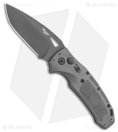 Hogue Sig K320A Tactical Automatic Knife Grey Polymer DP (3.5 Black) 1 Hogue Sig K320A Tactical Automatic Knife Grey Polymer DP (3.5 Black)