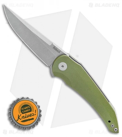 Jake Hoback Knives Enoch Liner Lock Knife OD Green G-10 (3.1" Stonewash) 4 Jake Hoback Knives Enoch Liner Lock Knife OD Green G-10 (3.1" Stonewash) - Image 4