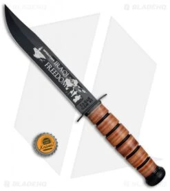 Ka-Bar Bowie US Army Operation Iraqi Freedom Fixed Blade Knife (7" Black) 9127 -SOG Store Ka Bar US Army Operation Iraqi Freedom Black 9127 BHQ 55116 jr bottlecap