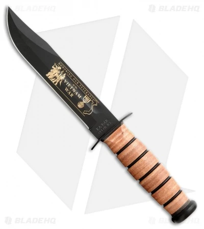 Ka-Bar Bowie US Navy Vietnam War Commemorative Fixed Blade Knife (7" Black) 9141 1 Ka-Bar Bowie US Navy Vietnam War Commemorative Fixed Blade Knife (7" Black) 9141