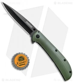 Kershaw Al Mar AM-4 Assisted Opening Knife Green G-10 (3.5" Black) 2330GRNBLK -SOG Store Kershaw Al Mar AM 4 Green G 10 Black 2330GRNBLK BHQ 71077 jr bottlecap 1