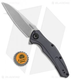 Kershaw Bareknuckle Sub Frame Lock Knife Gray Al (3.5" Stonewash) 7777 -SOG Store Kershaw Bareknuckle Sub FL Gray Aluminum SW 7777 BHQ 80586 jr bottlecap 2