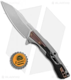 Kershaw Endgame Frame Lock Knife Bronze PVD/GFN (3.25" Stonewash) 2095 -SOG Store Kershaw Endgame FL Bronze PVD GFN SW 2095 BHQ 120534 jr bottlecap