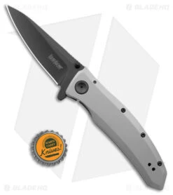 Kershaw Grid Assisted Opening Flipper Knife (3.75" Black) 2200 -SOG Store Kershaw Grid Assisted Opening Flipper Black BHQ 34464 jr bottlecap