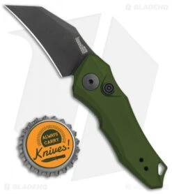 Kershaw Launch 10 Automatic Knife Olive Green (1.9" Black) 7350OLBLK -SOG Store Kershaw Launch 10 Auto Olive Green Black KER7350OLBLK BHQ 115105 jr bottlecap