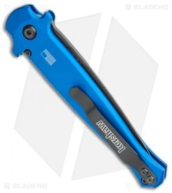 Kershaw Launch 8 Stiletto Automatic Knife Blue/CF (3.5" Stonewash) 5 Kershaw Launch 8 Stiletto Automatic Knife Blue/CF (3.5" Stonewash) -SOG Store Kershaw Launch 8 Stiletto Auto Blue CF Black BHQ 111460 jr side