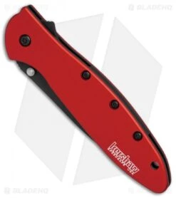 Kershaw Leek Assisted Opening Knife Red (3" Black) 1660RDBLK -SOG Store Kershaw Leek Red black BHQ 77344 er spine