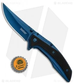 Kershaw Outright A/O Frame Lock Knife Blue/Black G-10 (3" Blue) 8320 -SOG Store Kershaw Outright AO FL Blue Black G 10 Blue 8320 BHQ 80595 jr bottlecap