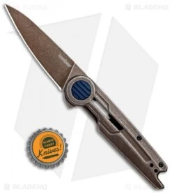 Kershaw Parsec Frame Lock Knife Brown PVD Stainless Steel (3" Brown SW) 2035 -SOG Store Kershaw Parsec FL Brown PVD SS Brown SW 2035 BHQ 101843 jr bottlecap 1