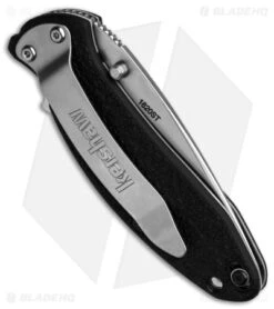 Kershaw Scallion Assisted Opening Knife Black GFN (2.25" Bead Blast Serr) 1620ST -SOG Store Kershaw Scallion Assisted Opening Knife Black GFN 2in Bead Blast Serr BHQ 6782 td side